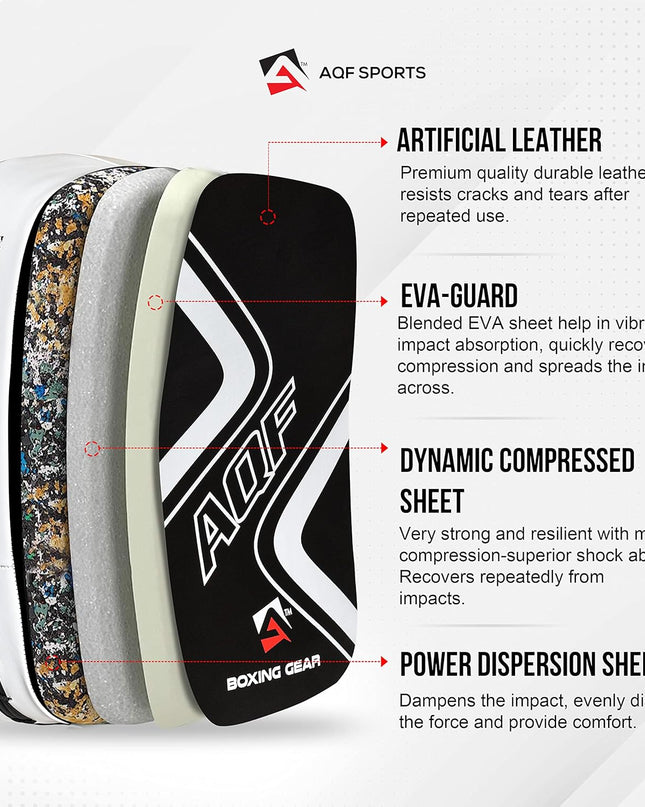 AQF Thai Kick Boxing Strike Curved Arm Pad – PRO MMA Focus Punch Shield Mitt