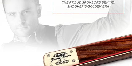 Grandmaster 3/4 Cut Snooker Cue with Extension & Hard Case – 57" 3-Piece Cue, 9.5mm Tip