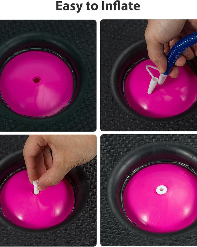 Inflatable Balance Ball Board with Resistance Bands