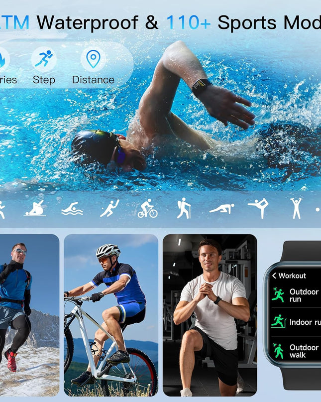 Smart Watch with Alexa and Fitness Tracking – 1.8" Touch Screen