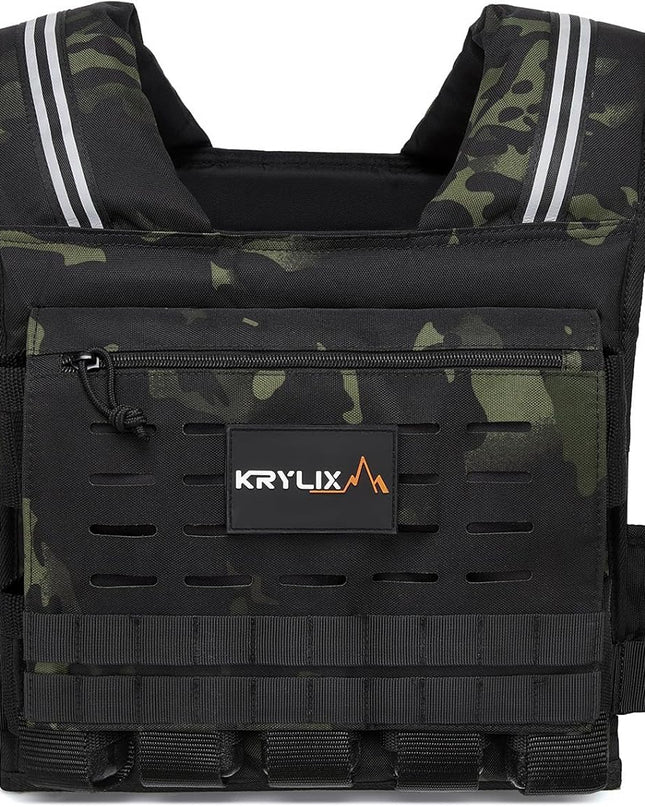 KRYLIX Adjustable Weighted Vest – 45lbs (Men & Women)