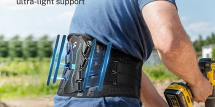 Back Brace for Lower Back Pain – Lumbar Support with Carbon Fiber Stays