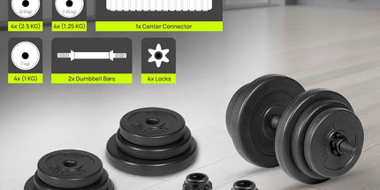 Gallant 20KG Adjustable Dumbbell & Barbell Set