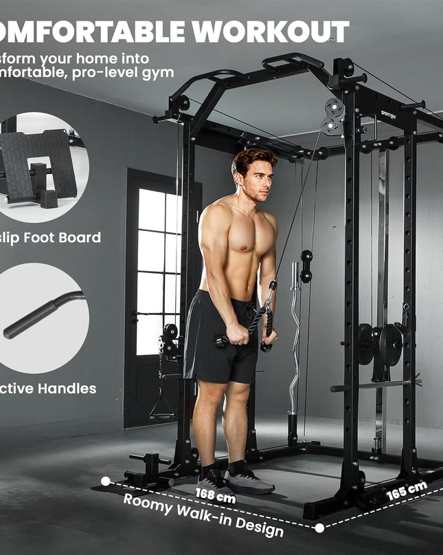 SPORTNOW cable crossover multi gym