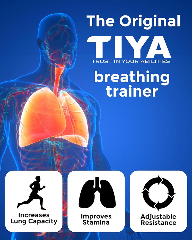 TIYA Breathing Exerciser Device – Portable Lung Trainer for Respiratory Therapy