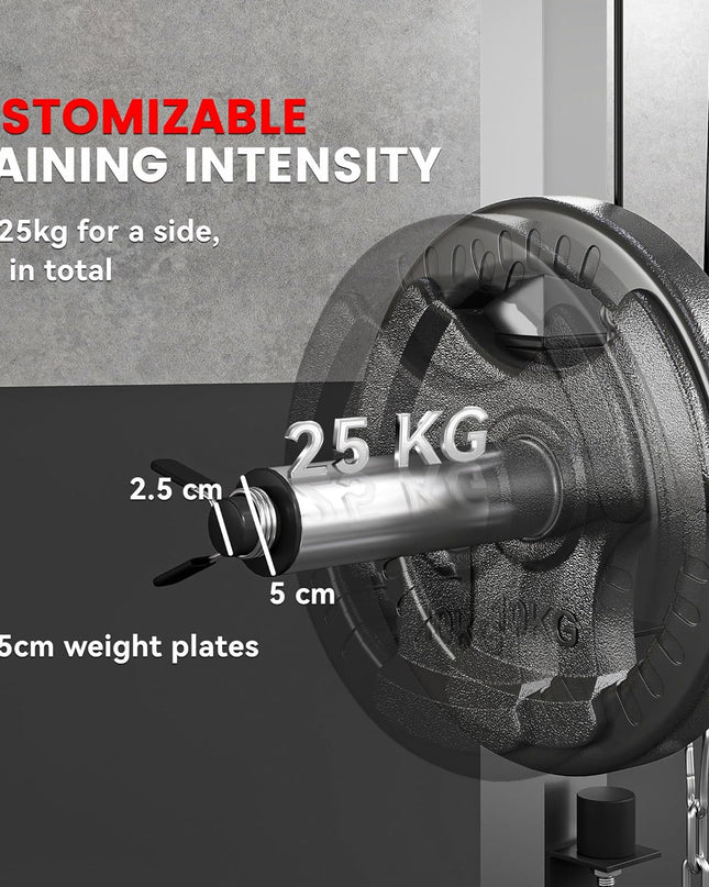 SPORTNOW 3-In-1 Smith Machine