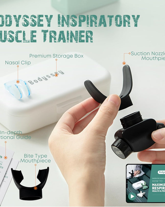 Adjustable Respiratory Trainer – Handheld Breathing Exercise Device with Dual Mouthpieces