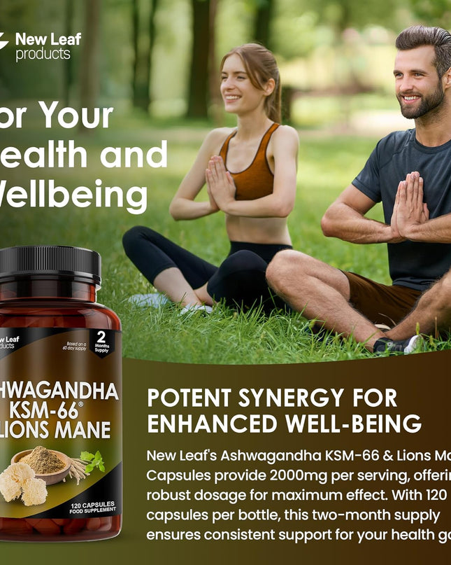 Ashwagandha KSM-66 & Lion’s Mane Capsules