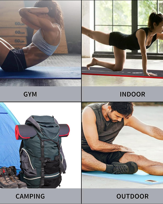 PROIRON Thick Yoga Mat – 10/15MM NBR Foam Exercise & Fitness Mat