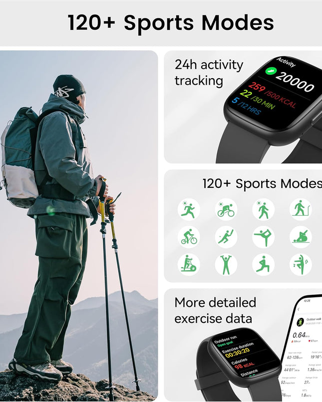 Smart Watch with Alexa – 1.83" HD Fitness Tracker