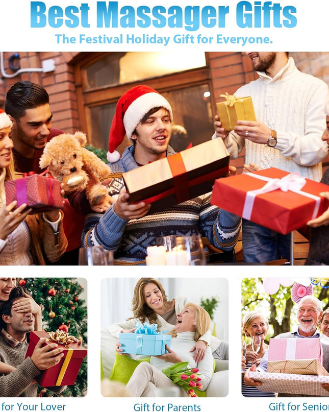 WOQQW Shiatsu Back Massager with Heat – Deep Tissue Kneading Pillow