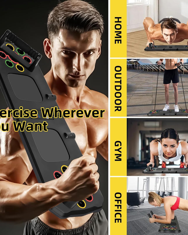 Transform Your Fitness Journey with the 24-in-1 Push Up Board - Automatic Count, Portable Exercise Equipment for Home Workouts!