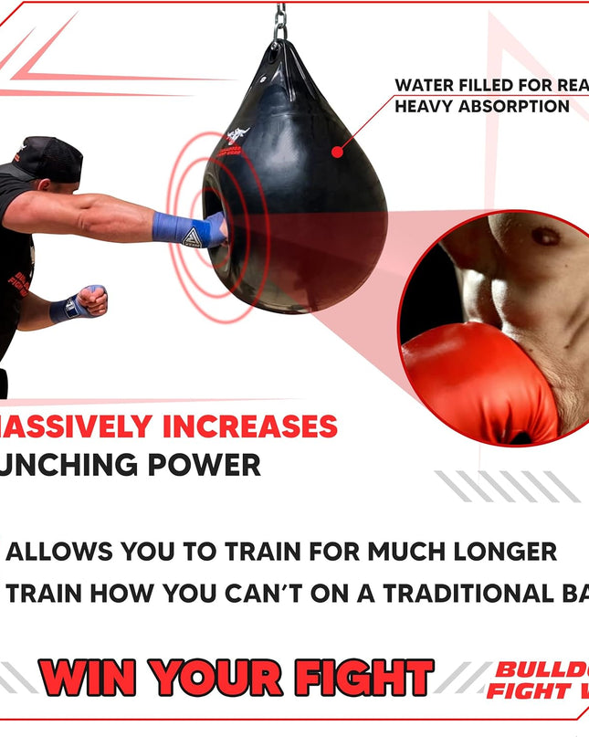  Bull Doza Fight Wear Pro Water Punch Bag – Medium