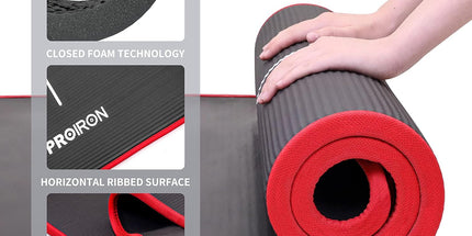 PROIRON Thick Yoga Mat – 10/15MM NBR Foam Exercise & Fitness Mat