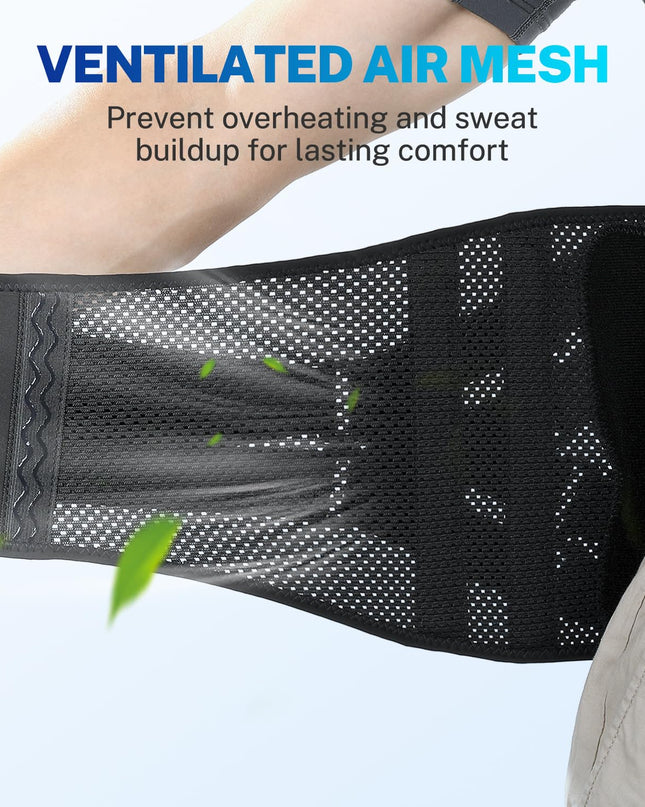 Back Brace for Lower Back Pain – Lumbar Support with Carbon Fiber Stays