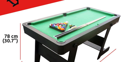 PT100X Folding Pool Billiards Table with Accessories