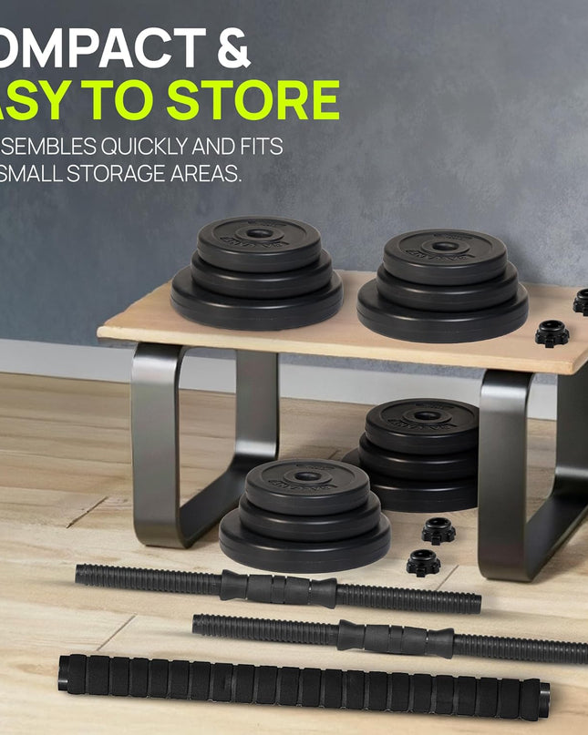 Gallant 20KG Adjustable Dumbbell & Barbell Set