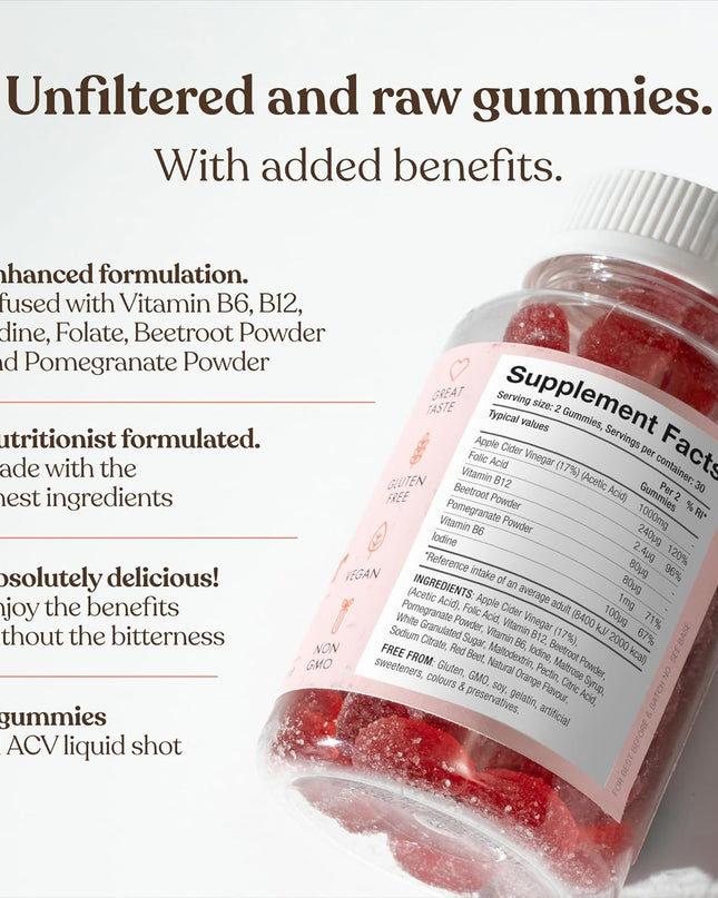 Apple Cider Vinegar Gummies with The Mother 1000mg