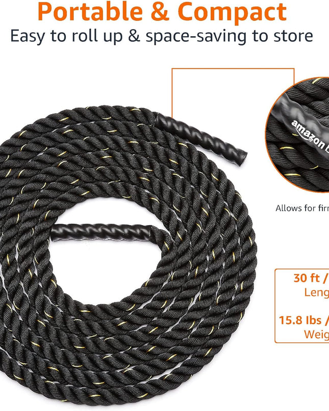 Amazon Basics Heavy Exercise Training Workout Battle Rope