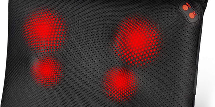 WOQQW Shiatsu Back Massager with Heat – Deep Tissue Kneading Pillow