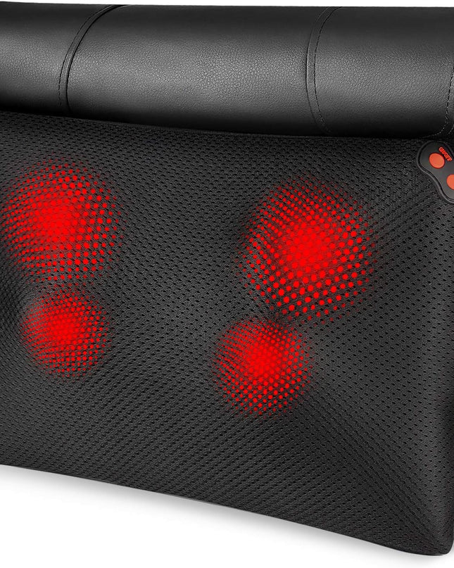 WOQQW Shiatsu Back Massager with Heat – Deep Tissue Kneading Pillow