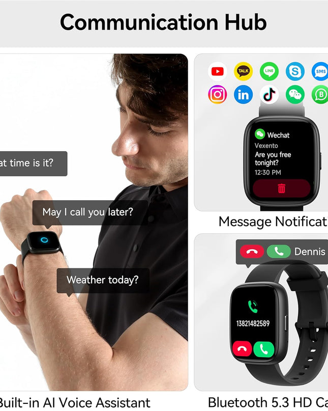 Smart Watch with Alexa – 1.83" HD Fitness Tracker