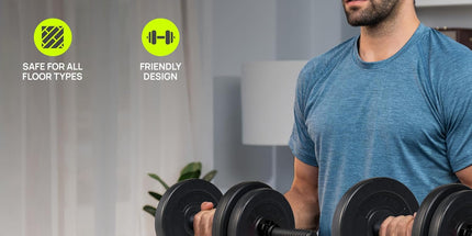 Gallant 20KG Adjustable Dumbbell & Barbell Set