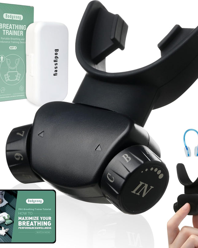 Adjustable Respiratory Trainer – Handheld Breathing Exercise Device with Dual Mouthpieces