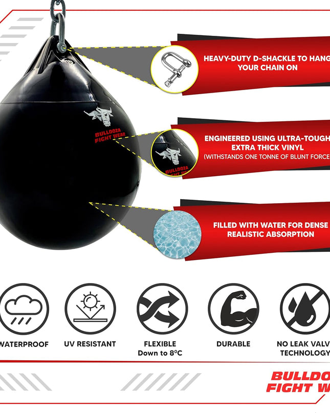  Bull Doza Fight Wear Pro Water Punch Bag – Medium
