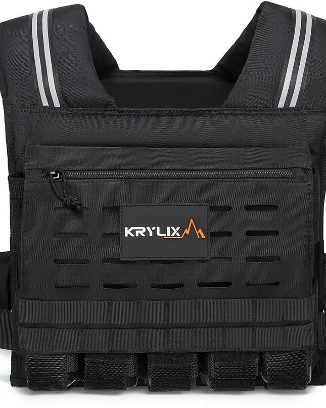 KRYLIX Adjustable Weighted Vest – 45lbs (Men & Women)