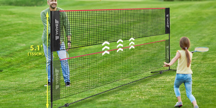 BAGAIL Foldable Badminton Net – Portable, Adjustable & Perfect for Family Fun