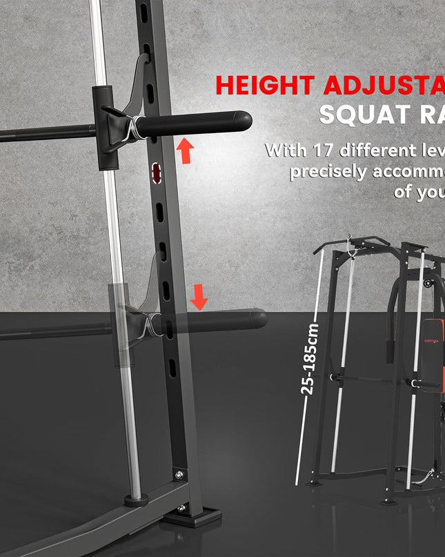 SPORTNOW 3-In-1 Smith Machine