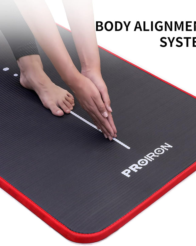 PROIRON Thick Yoga Mat – 10/15MM NBR Foam Exercise & Fitness Mat