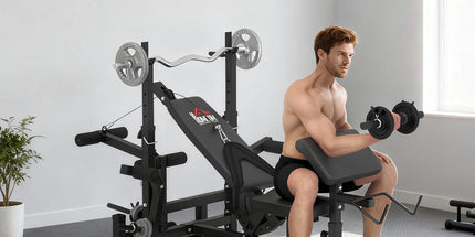 HOMCOM 6-in-1 Adjustable Weight Bench