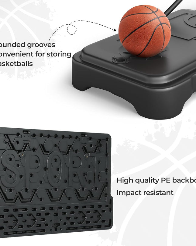 Yohood Portable Basketball Hoop & Stand – Adjustable Height