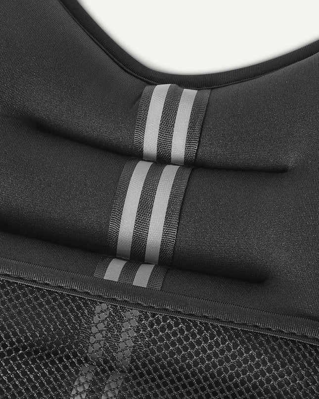 Amazon Basics Weighted Vest – 12 lb, Black with Reflective Stripe