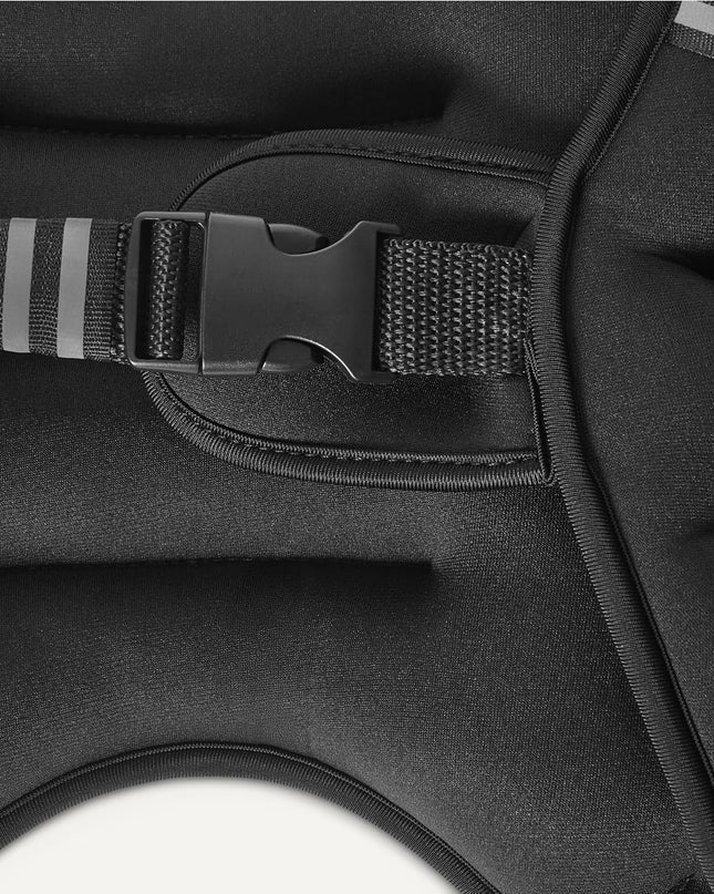 Amazon Basics Weighted Vest – 12 lb, Black with Reflective Stripe