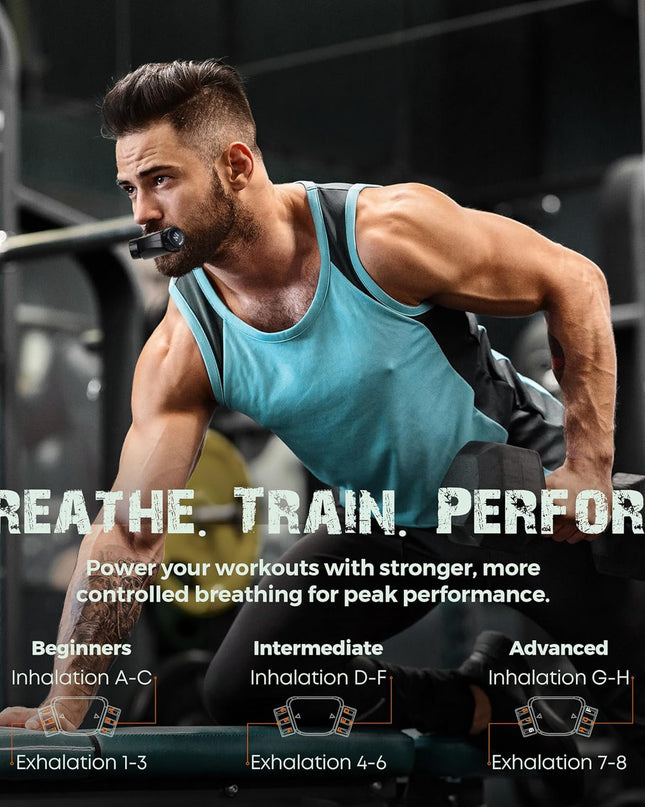 Adjustable Respiratory Trainer – Handheld Breathing Exercise Device with Dual Mouthpieces