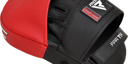 Boxing Pads Focus Mitts Maya Hide Leather Curved Hook and Jab Target Hand Pads Great for MMA, Kickboxing, Martial Arts, Muay Thai, Karate Training Padded Punching, Coaching Strike Shield