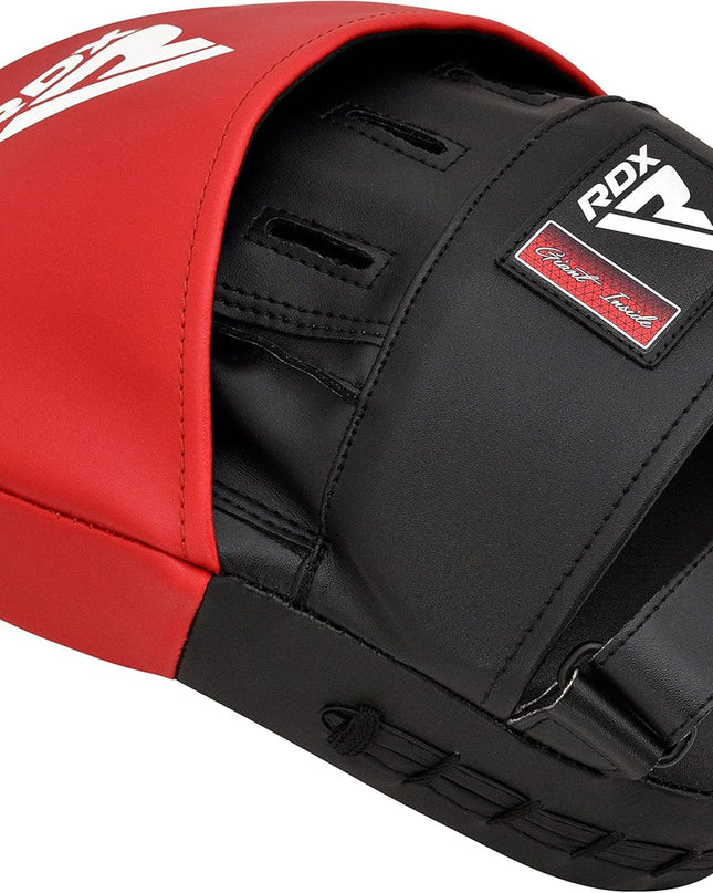 Boxing Pads Focus Mitts Maya Hide Leather Curved Hook and Jab Target Hand Pads Great for MMA, Kickboxing, Martial Arts, Muay Thai, Karate Training Padded Punching, Coaching Strike Shield