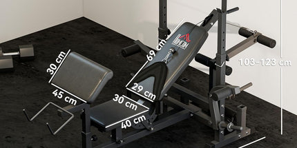 HOMCOM 6-in-1 Adjustable Weight Bench