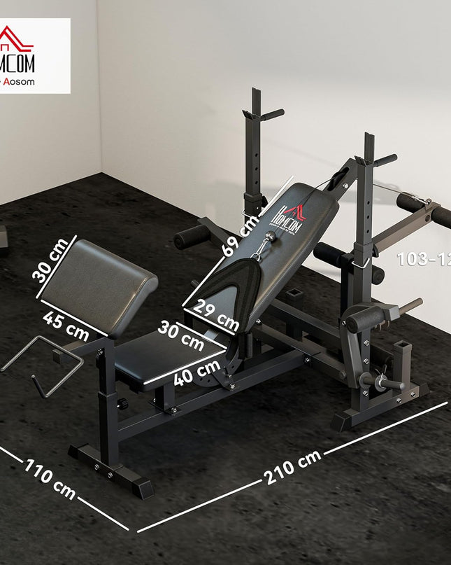 HOMCOM 6-in-1 Adjustable Weight Bench