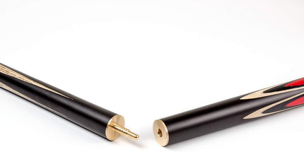 Grandmaster 3/4 Cut Snooker Cue with Extension & Hard Case – 57" 3-Piece Cue, 9.5mm Tip