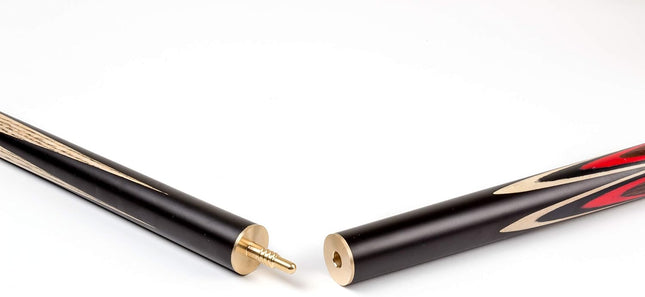 Grandmaster 3/4 Cut Snooker Cue with Extension & Hard Case – 57" 3-Piece Cue, 9.5mm Tip