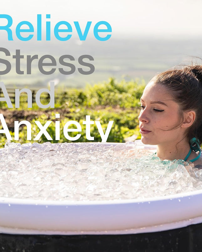 Polar Ice Bath Recovery Tub – 370L Portable Cold Plunge (Black)