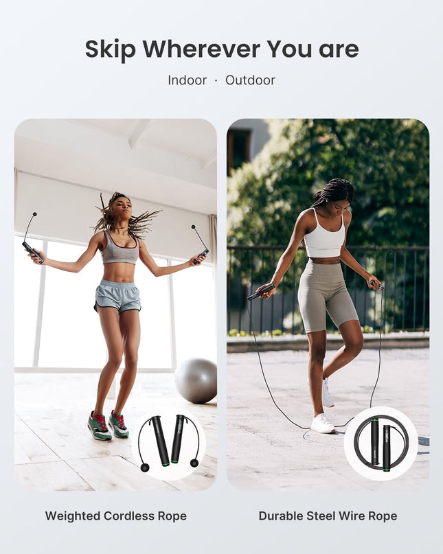 RENPHO Smart Skipping Rope – Adjustable Cordless Fitness Rope
