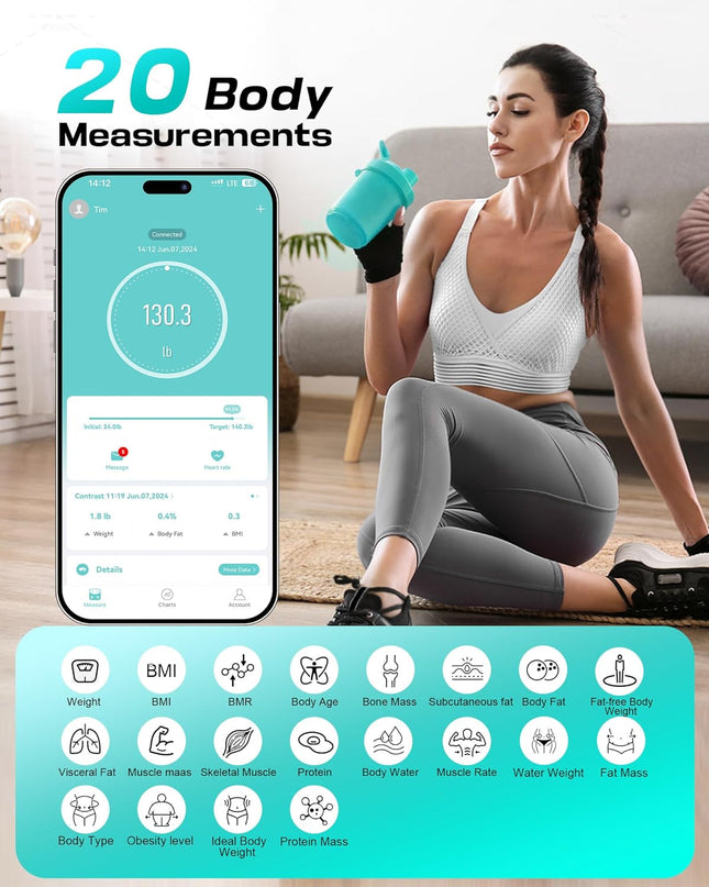 Smart Body Fat Scales – Digital 4-Electrode Body Composition Analyzer