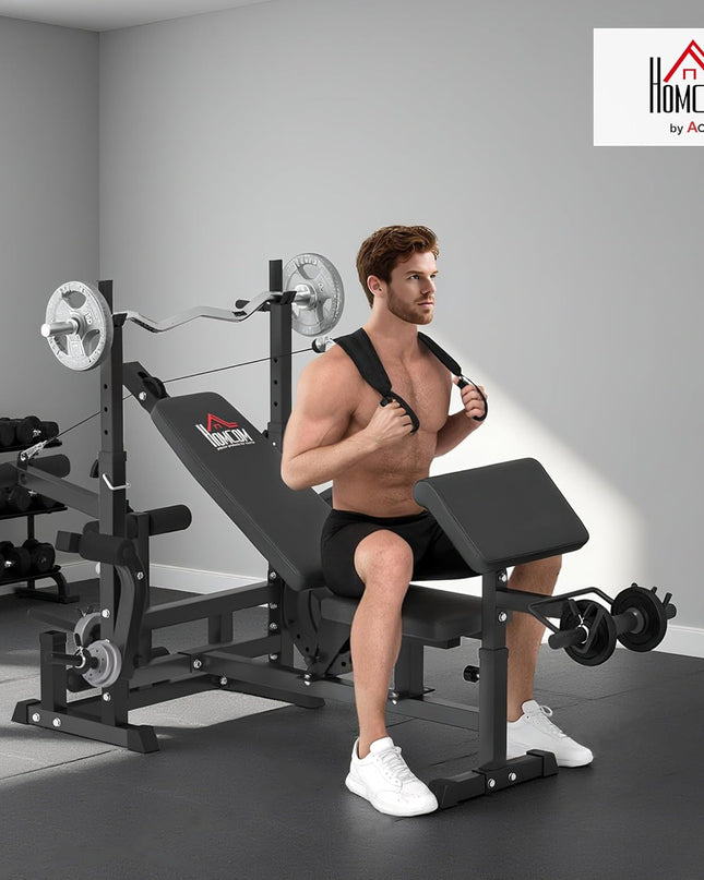 HOMCOM 6-in-1 Adjustable Weight Bench