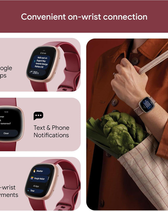 Fitbit Versa 4 Fitness Smartwatch – Built-in GPS