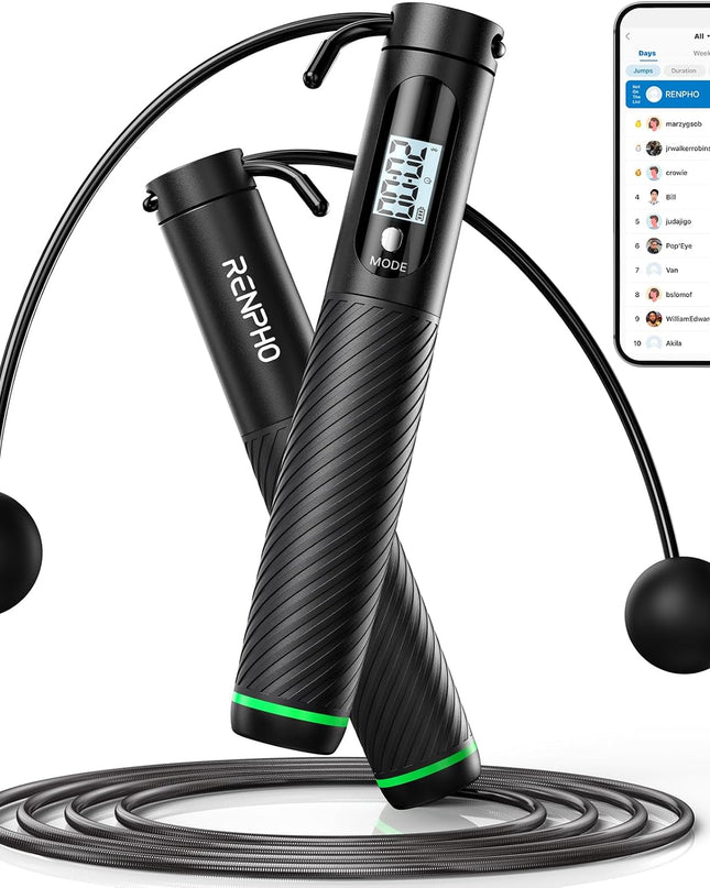 RENPHO Smart Skipping Rope – Adjustable Cordless Fitness Rope